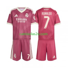 Camisolas de futebol Real Madrid Cristiano Ronaldo 7 Criança Equipamento 3ª 2026/27 Manga Curta